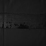 Elegance in Sequins: Black Cotton Quilt Cover Set for Double Beds