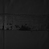 Elegance in Sequins: Black Cotton Quilt Cover Set for Double Beds - Front View