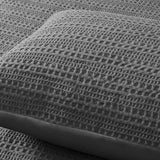 Accessorize Soho Waffle Dark Grey Quilt Cover Set King - Side View