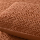 Accessorize Soho Waffle Tobacco Quilt Cover Set King - Side View