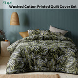 Accessorize Styx Washed Cotton Printed Quilt Cover Set King - Front View