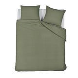 Bedding House Summer Green Seersucker Cotton Quilt Cover Set King - 45-Degree Angle