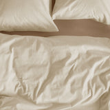 Bedding House Summer Sand Seersucker Cotton Quilt Cover Set King - Top-Down View