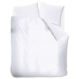 Bedding House Summer White Seersucker Cotton Quilt Cover Set Queen - 45-Degree Angle