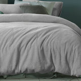 Accessorize Teddy Grey Quilt Cover Set Single - Side View