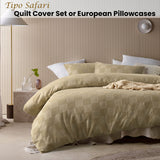 Accessorize Tipo Safari Chenille Quilt Cover Set Single - Front View