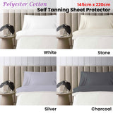 Self-Tanning Protection Sheet Set - 145cm x 220cm Silver by Accessorize