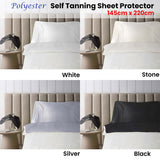 Accessorize Self Tanning Polyester Sheet Protector 145cm x 220cm Stone - Front View