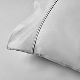 Accessorize 400TC Grey Bamboo Cotton Sheet Set 40cm Wall Single - Top-Down View