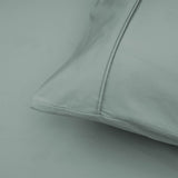 Accessorize 400TC Sage Bamboo Cotton Sheet Set 40cm Wall Double - Top-Down View
