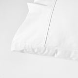 Accessorize 400TC White Bamboo Cotton Mega / Super Sheet Set 50cm Wall Queen - Top-Down View