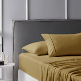 Warm Terracotta Cotton Flannelette Sheet Set with 40cm Wall for Queen Beds
