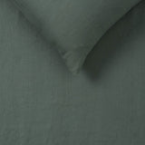 Vintage Design Homewares Sea Green 100% Hemp Sheet Set King - Front View
