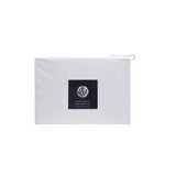 Accessorize White/Black Piped Hotel Deluxe Cotton Sheet Set Queen - Top-Down View