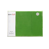 Happy Kids Green Plain Dyed Microfibre Sheet Set Double - Side View