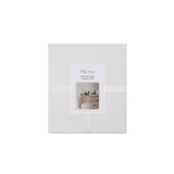 White Washed Linen Cotton Square Tablecloth - Vintage Design Homewares (180cm x 180cm) - Side View