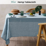 Vintage Design Homewares Marine French Linen Tablecloth 150cm x 230cm - Front View