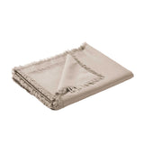 Gypsy Vintage Washed Linen Cotton Table Runner - 35 x 180cm with Delicate Fringe