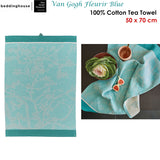 Bedding House Van Gogh Fleurir Blue Tea Towel - Front View