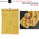 Bedding House Van Gogh Tournesol Yellow Tea Towel - Front View