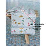 PIP Studio Les Fleurs Cotton Wash Mitt White - Front View