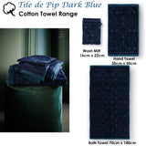 PIP Studio Tile de Pip Dark Blue Wash Mitt 16cm x 22cm - Front View