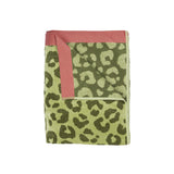 Bedding House Wildcat Green Cotton Velour Beach Towel - Side View