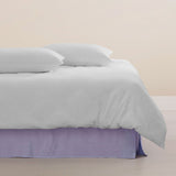 Vintage Design Homewares Lilac French Linen Valance Super King - Front View