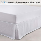 Vintage Design Homewares White French Linen Valance 35cm Wall Queen