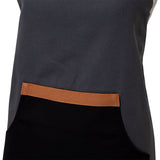 J Elliot Home Selby Cotton Apron 83 x 68 cm Charcoal & Black - Front View