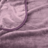 J Elliot Home 800GSM Luxury Winter Thick Mink Blanket Grape Queen - Side View