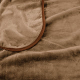 J Elliot Home 800GSM Luxury Winter Thick Mink Blanket Pecan Queen - Side View