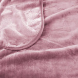 J.Elliot Home 450gsm Solid Faux Mink Blanket Dusty Pink - Front View