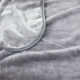 J.Elliot Home 450gsm Solid Faux Mink Blanket Graphite - Front View