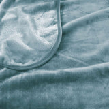 J.Elliot Home 450gsm Solid Faux Mink Blanket Steel Blue - Front View
