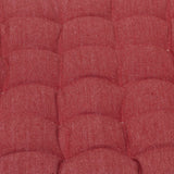 J Elliot Home Set of 2 Outdoor 100% Cotton Chair Pads 40 x 40 cm Solid Red - Side View