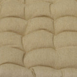 J Elliot Home Set of 2 Outdoor 100% Cotton Chair Pads 40 x 40 cm Solid Taupe - Side View