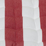 J Elliot Home Set of 2 Outdoor 100% Cotton Chair Pads 40 x 40 cm Striped Red - Side View
