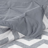J Elliot Home 6 Pcs Ella Grey Comforter Set Single - Side View