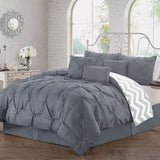 J Elliot Home 6 Pcs Ella Grey Comforter Set Single - 45-Degree Angle