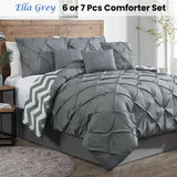 J Elliot Home 7 Pcs Ella Grey Comforter Set King - Front View