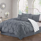 J Elliot Home 7 Pcs Ella Grey Comforter Set King - 45-Degree Angle