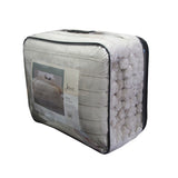 Jane Barrington Arna Natural 3 Pcs Channel Faux Bunny Fur Comforter Set King - Top-Down View