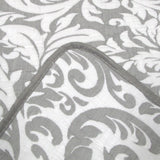 Jane Barrington Grey & White Lightly Quilted Jacquard Reversible Coverlet Set Queen - Side View
