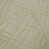 Jane Barrington Morris Beige Ultrasonic Embossed Lightly Quilted Reversible Coverlet Set Queen - Side View