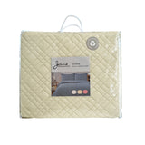 Jane Barrington Morris Beige Ultrasonic Embossed Lightly Quilted Reversible Coverlet Set Queen - Top-Down View