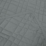 Jane Barrington Morris Dark Grey Ultrasonic Embossed Lightly Quilted Reversible Coverlet Set Queen - Side View