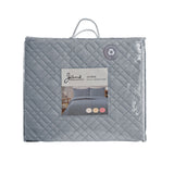 Jane Barrington Morris Dark Grey Ultrasonic Embossed Lightly Quilted Reversible Coverlet Set Queen - Top-Down View