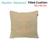 J.Elliot Home Anchor Natural Filled Cushion 43 x 43 cm - Front View