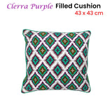 J.Elliot Home Clerra Purple Filled Cushion 43 x 43 cm - Front View